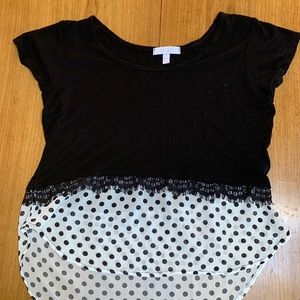Delia’s XS layered look top